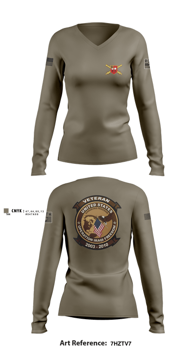 Spartan 1-9 8971871 Women's Long Sleeve V-neck Shirt - 2