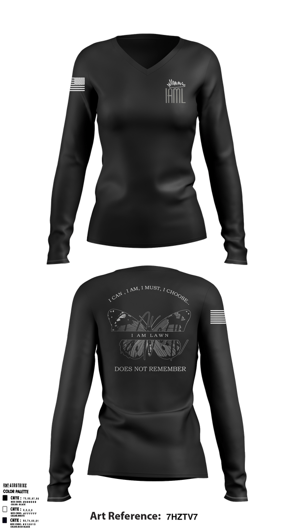Women's Long Sleeve Vneck Shirt, IAML, Space Force, Teamtime, Team time, sublimation, custom sports apparel, team uniforms, spirit wear, spiritwear, sports uniforms, custom shirts, team store, custom team store, fundraiser sports, apparel fundraiser