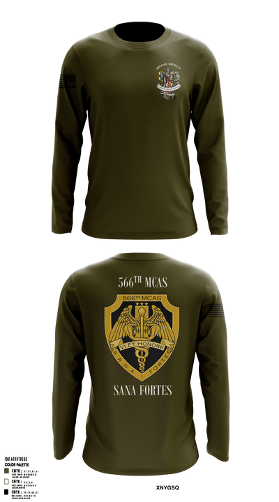 566th MCAS- Army 77440363 Long Sleeve Performance Shirt - 59