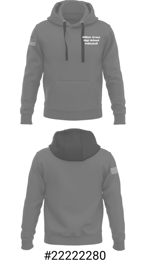 Hoodie, Wilbur Cross High School Volleyball, Men's Volleyball, Teamtime, Team time, sublimation, custom sports apparel, team uniforms, spirit wear, spiritwear, sports uniforms, custom shirts, team store, custom team store, fundraiser sports, apparel fundraiser