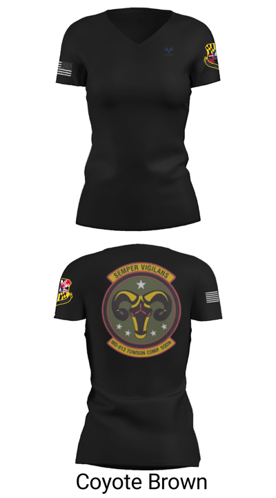 Towson Composite Squadron 17976164 Women's Short Sleeve V-neck Shirt - 20