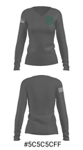 Georgetown Visitation Preparatory School Volleyball 68588374 Women's Long Sleeve V-neck Shirt - 35