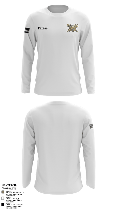 USAICoE & Ft. Huachuca 90719442 Long Sleeve Performance Shirt - 2
