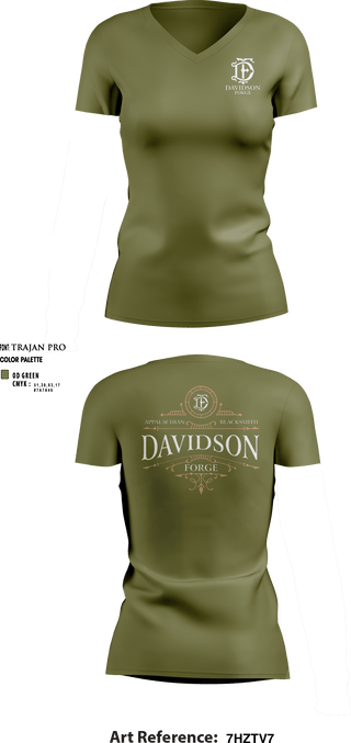 Women's Short Sleeve Vneck Shirt, Davidson Forge, , Teamtime, Team time, sublimation, custom sports apparel, team uniforms, spirit wear, spiritwear, sports uniforms, custom shirts, team store, custom team store, fundraiser sports, apparel fundraiser
