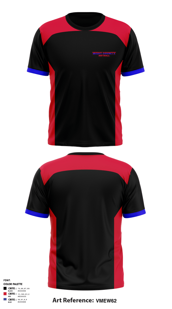 Short Sleeve Performance Shirt, West County Softball Association, Softball, Teamtime, Team time, sublimation, custom sports apparel, team uniforms, spirit wear, spiritwear, sports uniforms, custom shirts, team store, custom team store, fundraiser sports, apparel fundraiser