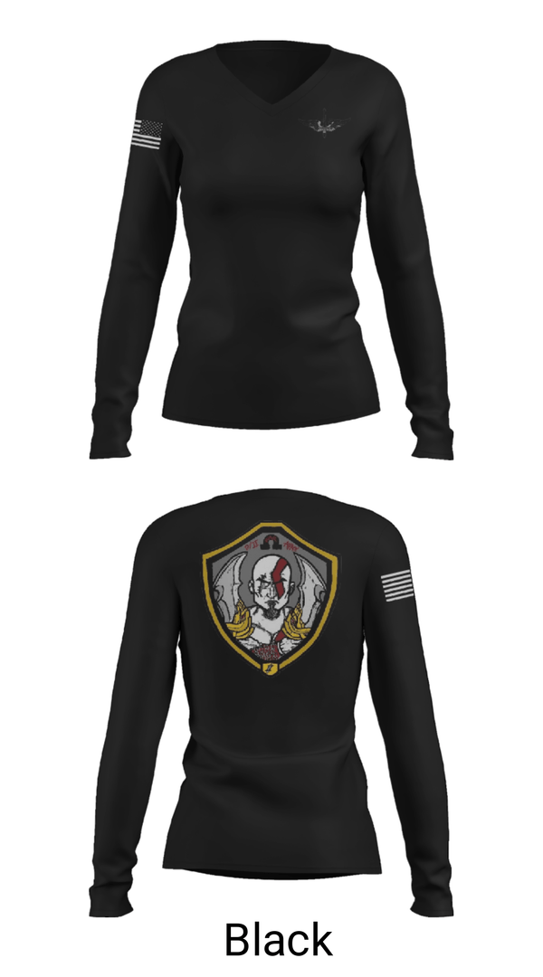 Women's Long Sleeve Vneck Shirt, , Army, Teamtime, Team time, sublimation, custom sports apparel, team uniforms, spirit wear, spiritwear, sports uniforms, custom shirts, team store, custom team store, fundraiser sports, apparel fundraiser