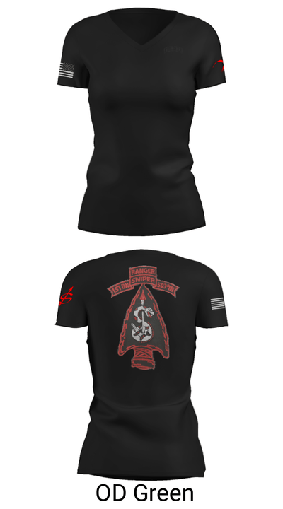 HHC snipers 6053450 Women's Short Sleeve V-neck Shirt - 21
