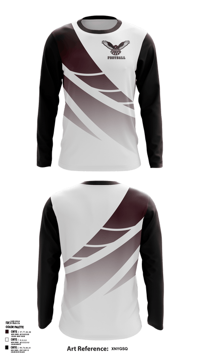 Nyack High School team Football 73456749 Long Sleeve Performance Shirt - 1