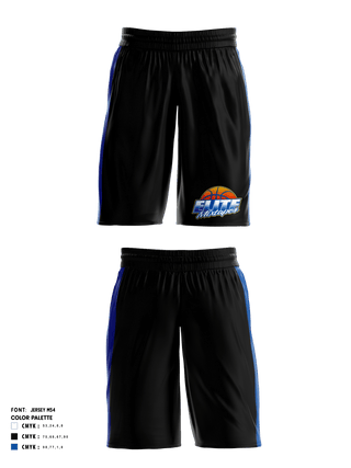 Athletic Shorts With Pockets, Elite Mixtapes, Men's Basketball, Teamtime, Team time, sublimation, custom sports apparel, team uniforms, spirit wear, spiritwear, sports uniforms, custom shirts, team store, custom team store, fundraiser sports, apparel fundraiser