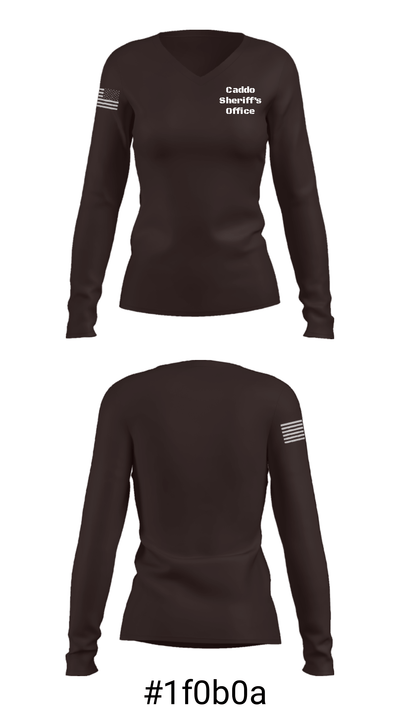Caddo Sheriff’s Office 62599886 Women's Long Sleeve V-neck Shirt - 7