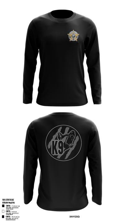 Wayne County K9 Team 22596021 Long Sleeve Performance Shirt - 49