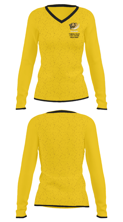 Temecula Valley High School Field Hockey 8529337 Women's Long Sleeve V-neck Shirt - 22