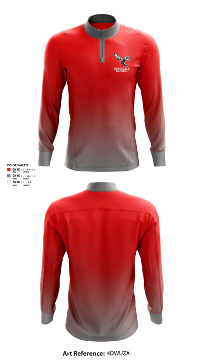 Honesdale High School Basketball 24985503 Quarter Zip Jacket - 2
