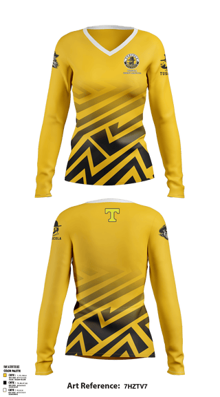 Women's Long Sleeve Vneck Shirt, Tuscola High School Basketball, Women's Basketball, Teamtime, Team time, sublimation, custom sports apparel, team uniforms, spirit wear, spiritwear, sports uniforms, custom shirts, team store, custom team store, fundraiser sports, apparel fundraiser