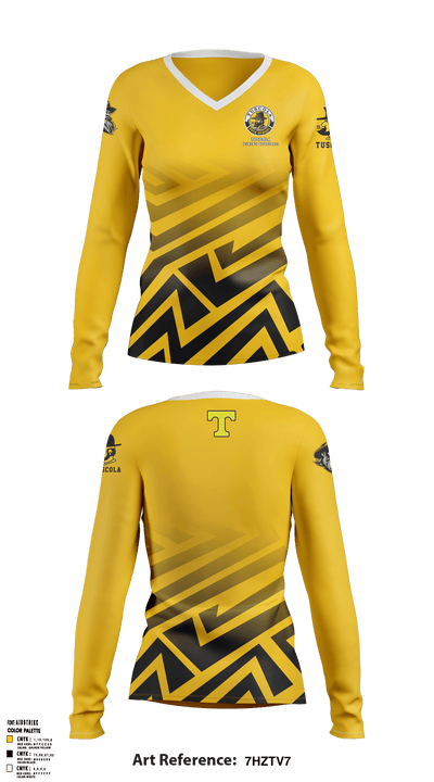 Tuscola High School Basketball 69561203 Women's Long Sleeve V-neck Shirt - 1