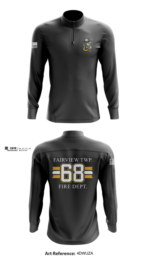 Quarter Zip Jacket, , Fire Department, Teamtime, Team time, sublimation, custom sports apparel, team uniforms, spirit wear, spiritwear, sports uniforms, custom shirts, team store, custom team store, fundraiser sports, apparel fundraiser