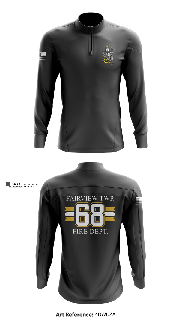 Quarter Zip Jacket, , Fire Department, Teamtime, Team time, sublimation, custom sports apparel, team uniforms, spirit wear, spiritwear, sports uniforms, custom shirts, team store, custom team store, fundraiser sports, apparel fundraiser