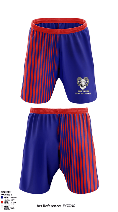 Blue Valley High School Volleyball 71136380 Athletic Shorts With Pockets - 2