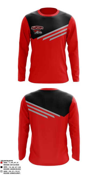 Allentown High School Cross Country 43454179 Long Sleeve Performance Shirt - 1