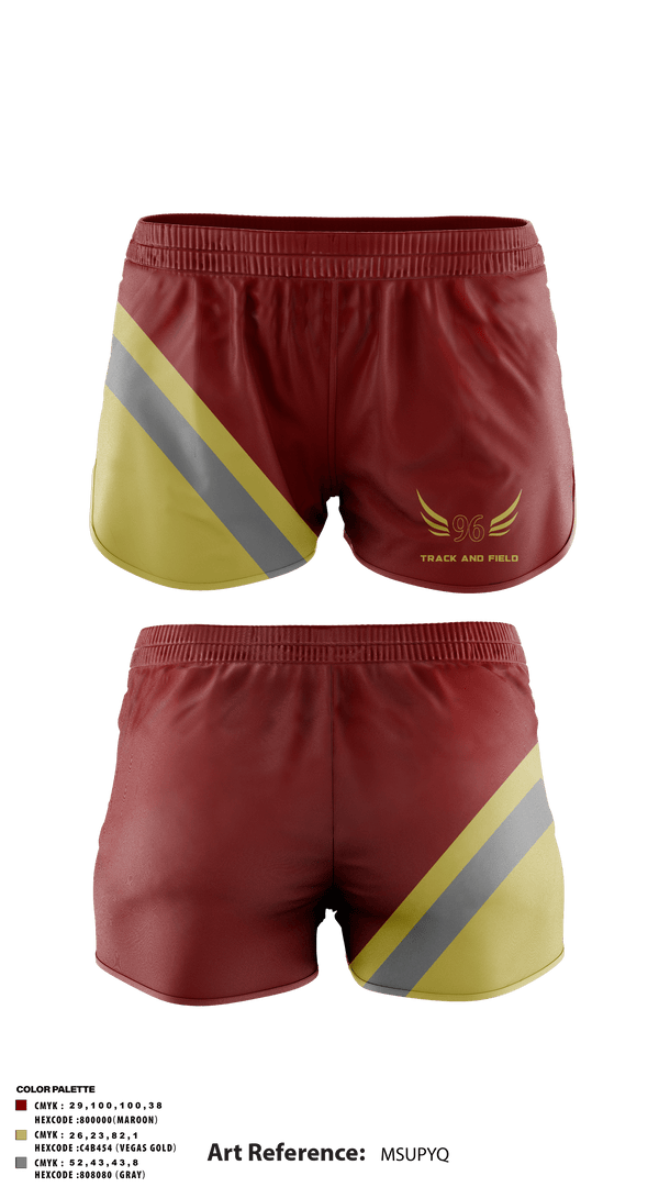 Track Shorts, Ninety Six High School, Track & Field, Teamtime, Team time, sublimation, custom sports apparel, team uniforms, spirit wear, spiritwear, sports uniforms, custom shirts, team store, custom team store, fundraiser sports, apparel fundraiser
