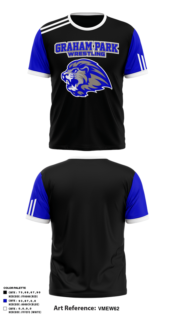 Short Sleeve Performance Shirt, Graham Park Middle School Wrestling, Wrestling, Teamtime, Team time, sublimation, custom sports apparel, team uniforms, spirit wear, spiritwear, sports uniforms, custom shirts, team store, custom team store, fundraiser sports, apparel fundraiser
