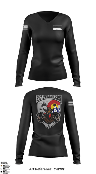 Women's Long Sleeve Vneck Shirt, , Army, Teamtime, Team time, sublimation, custom sports apparel, team uniforms, spirit wear, spiritwear, sports uniforms, custom shirts, team store, custom team store, fundraiser sports, apparel fundraiser