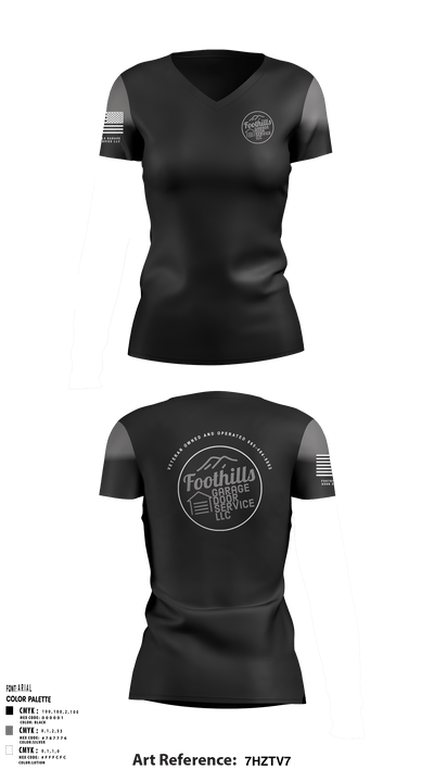 Foothills Garage Door Service LLCFoothills Garage Door Service LLC 48606491 Women's Short Sleeve V-neck Shirt - 1