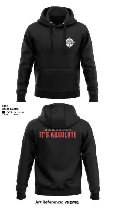 Unconditional Fitness, LLC 13593569 Hoodie - 1