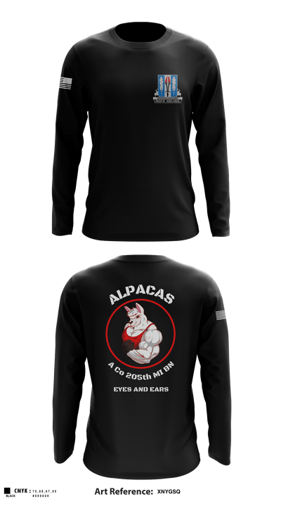 Alpha Company 205th MI BN 42237898 Long Sleeve Performance Shirt - 9