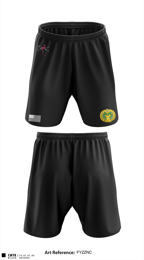 Athletic Shorts With Pockets, Flamingo Co F 3/485 IN, Army, Teamtime, Team time, sublimation, custom sports apparel, team uniforms, spirit wear, spiritwear, sports uniforms, custom shirts, team store, custom team store, fundraiser sports, apparel fundraiser