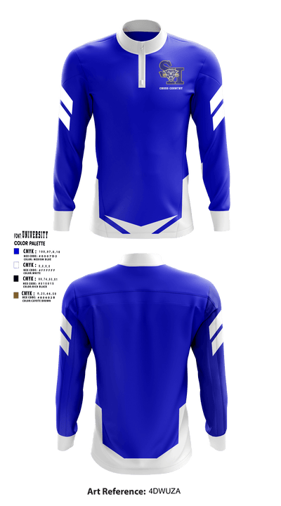 Sweet Home High School Cross Country 24439885 Quarter Zip Jacket - 35
