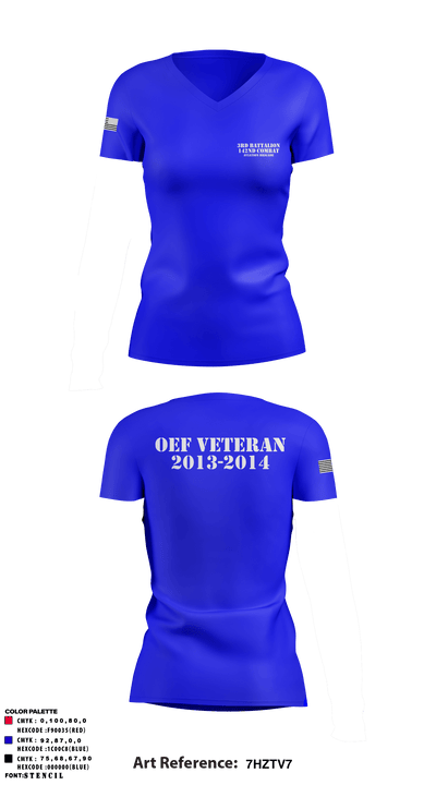 3rd Battalion 142nd Combat Aviation Brigade 54852573 Women's Short Sleeve V-neck Shirt - 2