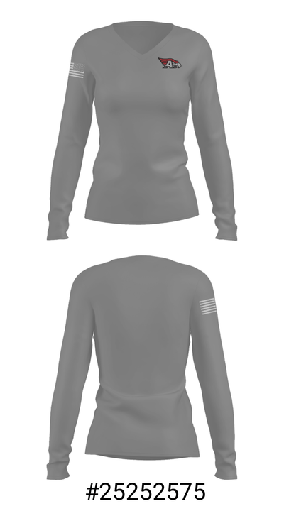 Allentown High School Cross Country 36691106 Women's Long Sleeve V-neck Shirt - 28