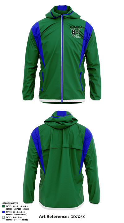 Blue Hills Regional Tech School Basketball 89604210 Windbreaker - 1