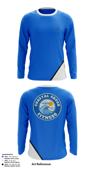 Long Sleeve Performance Shirt, Coastal Crush Fitness, , Teamtime, Team time, sublimation, custom sports apparel, team uniforms, spirit wear, spiritwear, sports uniforms, custom shirts, team store, custom team store, fundraiser sports, apparel fundraiser