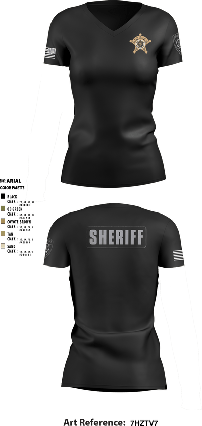 Henry County S.E.R.T. 87395571 Women's Short Sleeve V-neck Shirt - 1