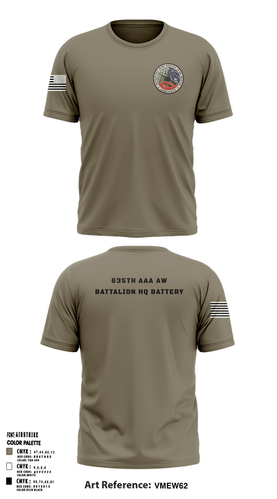 635th AAA AW Battalion HQ Battery 3041583 Short Sleeve Performance Shirt - 2