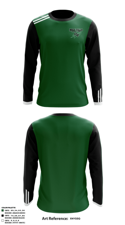 Rock Falls High School Wrestling 753561 Long Sleeve Performance Shirt - 1