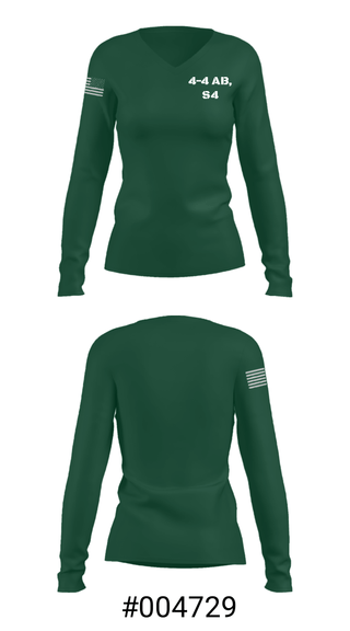 Women's Long Sleeve Vneck Shirt, , Army, Teamtime, Team time, sublimation, custom sports apparel, team uniforms, spirit wear, spiritwear, sports uniforms, custom shirts, team store, custom team store, fundraiser sports, apparel fundraiser