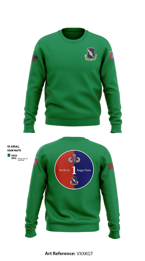 Crew Neck Sweatshirt, Charlie 2/504, , Teamtime, Team time, sublimation, custom sports apparel, team uniforms, spirit wear, spiritwear, sports uniforms, custom shirts, team store, custom team store, fundraiser sports, apparel fundraiser