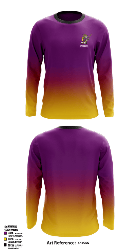 Long Sleeve Performance Shirt, Lexington High School Basketball, Men's Basketball, Teamtime, Team time, sublimation, custom sports apparel, team uniforms, spirit wear, spiritwear, sports uniforms, custom shirts, team store, custom team store, fundraiser sports, apparel fundraiser