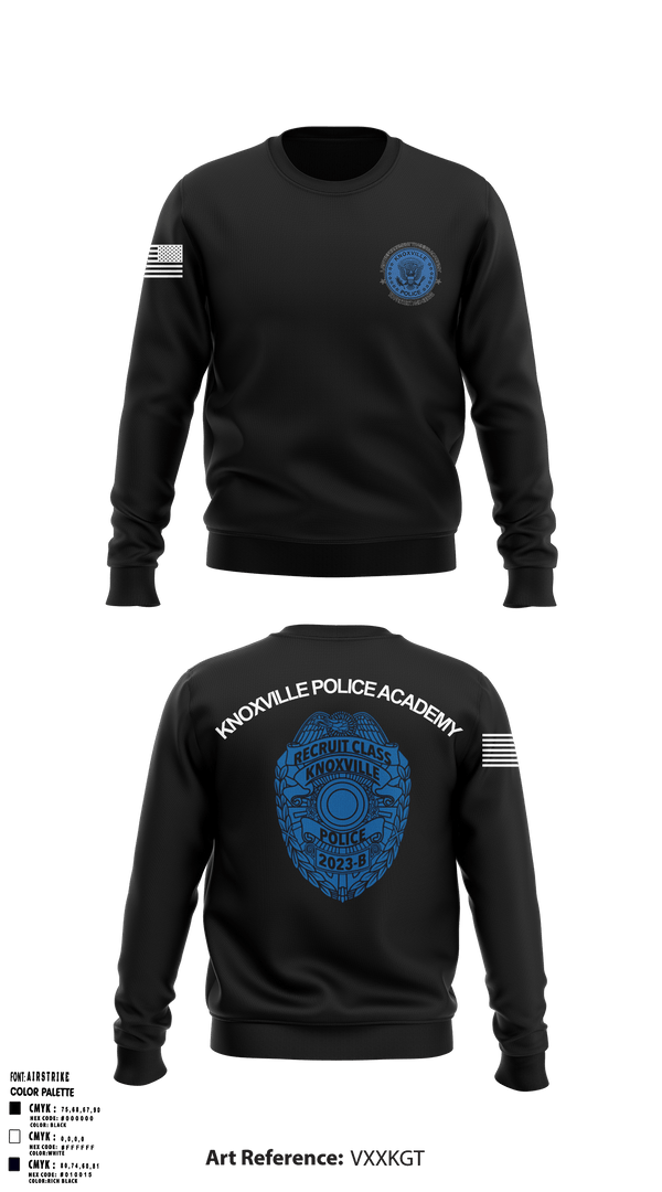 Crew Neck Sweatshirt, Basic Recruit class 2023-B, Police, Teamtime, Team time, sublimation, custom sports apparel, team uniforms, spirit wear, spiritwear, sports uniforms, custom shirts, team store, custom team store, fundraiser sports, apparel fundraiser