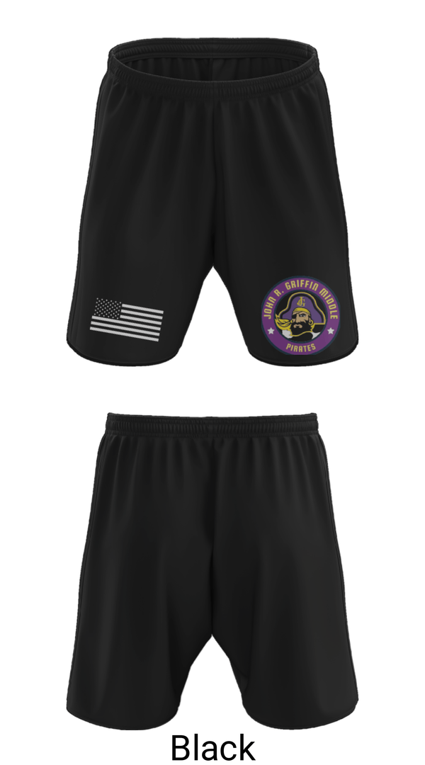 Athletic Shorts With Pockets, John Griffin Middle School Basketball, Men's Basketball, Teamtime, Team time, sublimation, custom sports apparel, team uniforms, spirit wear, spiritwear, sports uniforms, custom shirts, team store, custom team store, fundraiser sports, apparel fundraiser