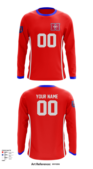 Long Sleeve Performance Shirt, Highlands High School Football, Football, Teamtime, Team time, sublimation, custom sports apparel, team uniforms, spirit wear, spiritwear, sports uniforms, custom shirts, team store, custom team store, fundraiser sports, apparel fundraiser