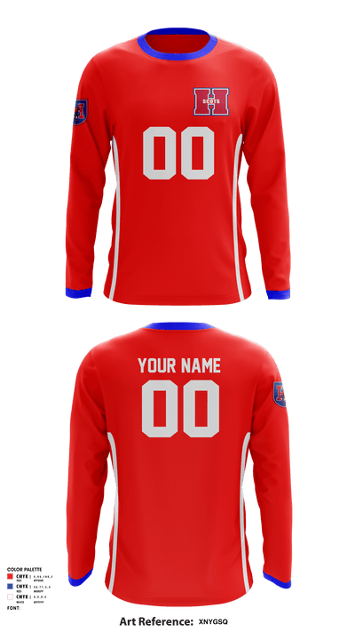 Highlands High School Football 28187796 Long Sleeve Performance Shirt - 2