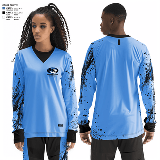 Women's Long Sleeve Vneck Shirt, Stroud Middle School, Women's Basketball, Teamtime, Team time, sublimation, custom sports apparel, team uniforms, spirit wear, spiritwear, sports uniforms, custom shirts, team store, custom team store, fundraiser sports, apparel fundraiser