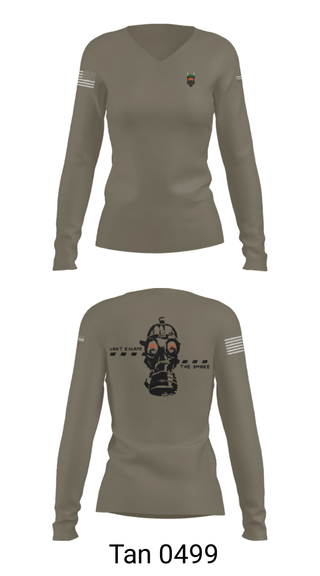 Women's Long Sleeve Vneck Shirt, , Army, Teamtime, Team time, sublimation, custom sports apparel, team uniforms, spirit wear, spiritwear, sports uniforms, custom shirts, team store, custom team store, fundraiser sports, apparel fundraiser