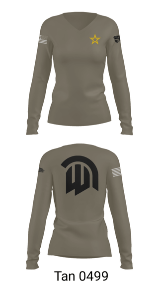 Women's Long Sleeve Vneck Shirt, , Army, Teamtime, Team time, sublimation, custom sports apparel, team uniforms, spirit wear, spiritwear, sports uniforms, custom shirts, team store, custom team store, fundraiser sports, apparel fundraiser