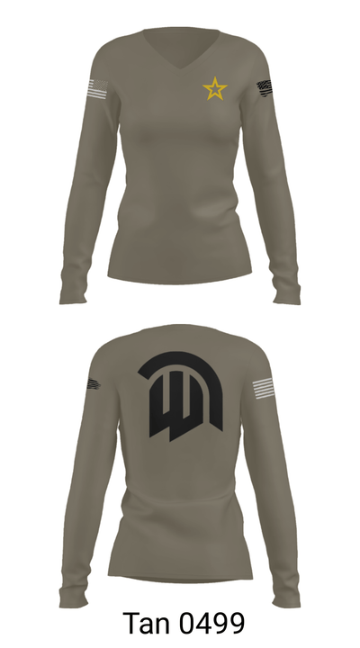 Waxahachie Recruiting Station 82503072 Women's Long Sleeve V-neck Shirt - 40