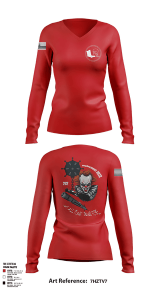 Women's Long Sleeve Vneck Shirt, , Navy, Teamtime, Team time, sublimation, custom sports apparel, team uniforms, spirit wear, spiritwear, sports uniforms, custom shirts, team store, custom team store, fundraiser sports, apparel fundraiser